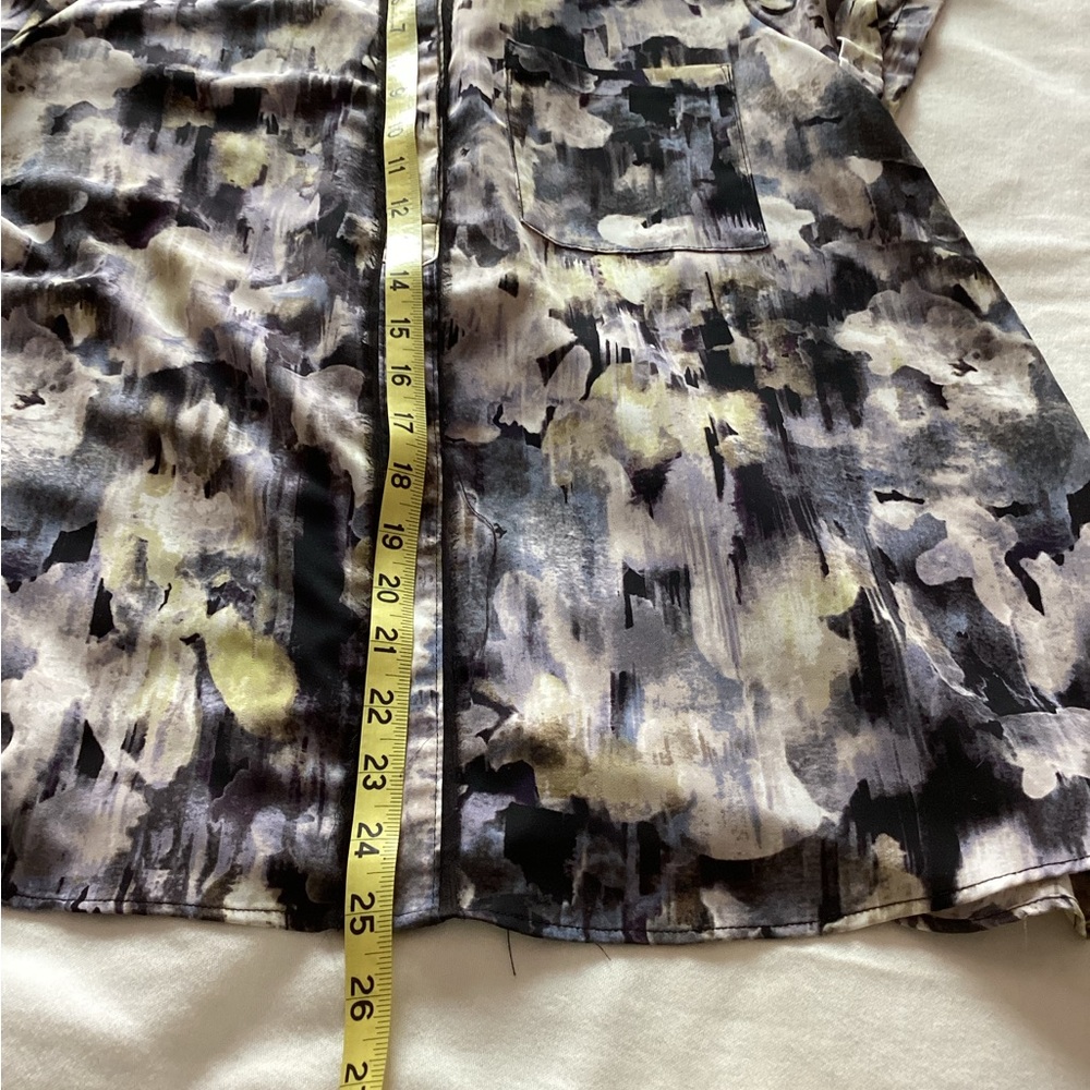 Vera by Vera Wang floral watercolor print blouse - Picture 7 of 7